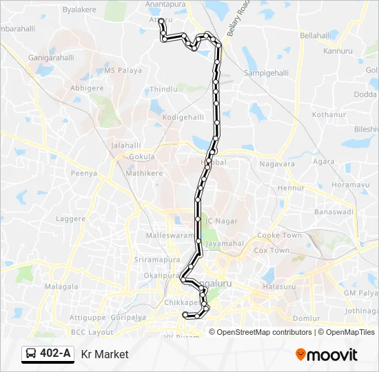 402-A Bus Line Map