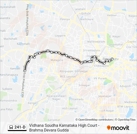 241-D Bus Line Map
