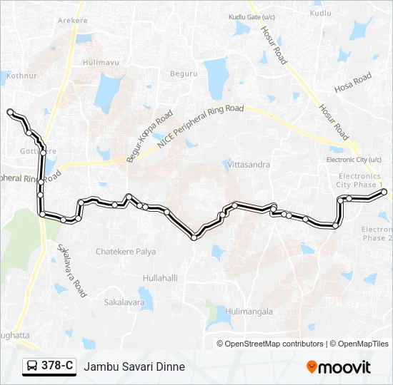 378-C Bus Line Map