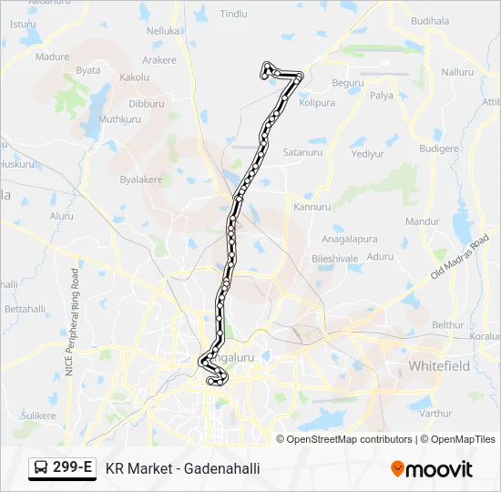 299-E Bus Line Map