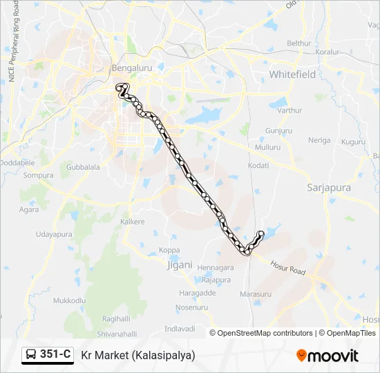 351-C Bus Line Map