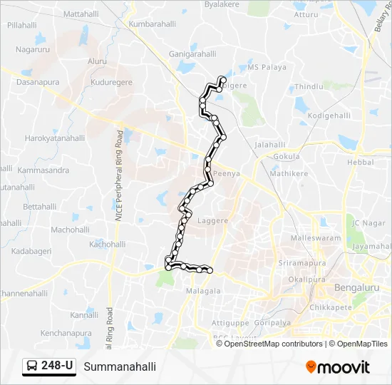 248-U Bus Line Map