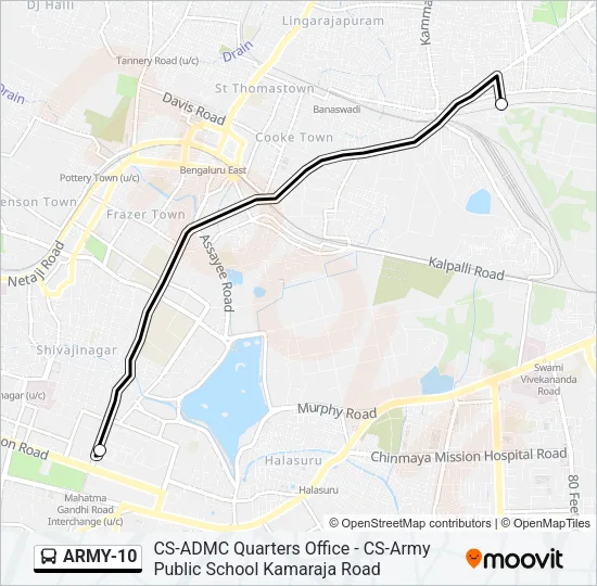 ARMY-10 Bus Line Map