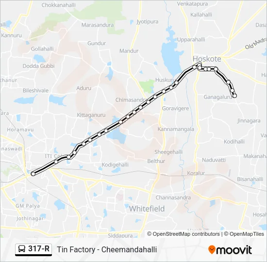 317-R Bus Line Map
