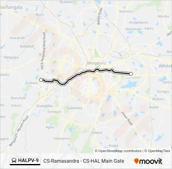 HALPV-9 Bus Line Map