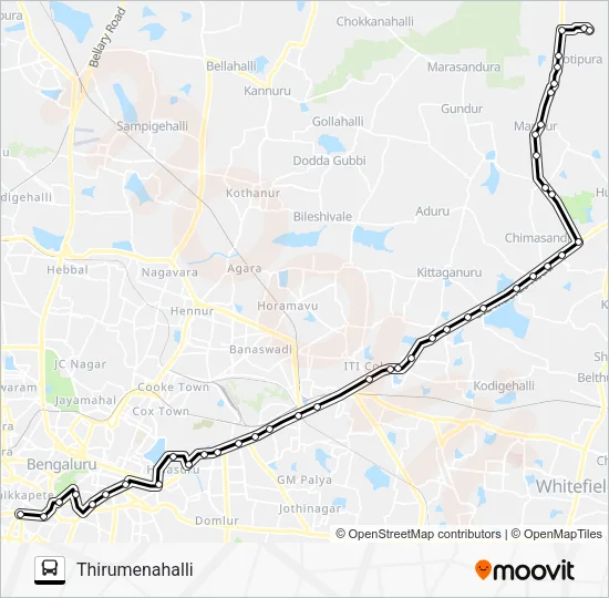 318 KMT-THRM Bus Line Map