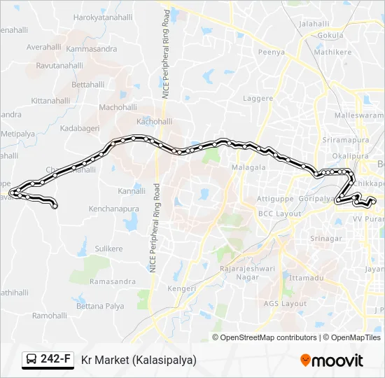 242-F Bus Line Map