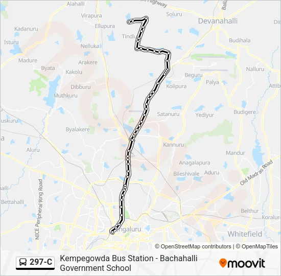 297-C Bus Line Map