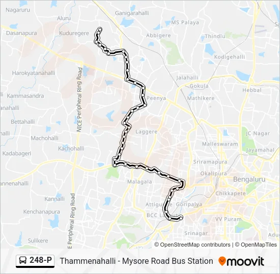 248-P Bus Line Map