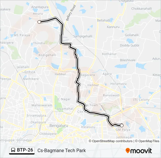 BTP-26 Bus Line Map