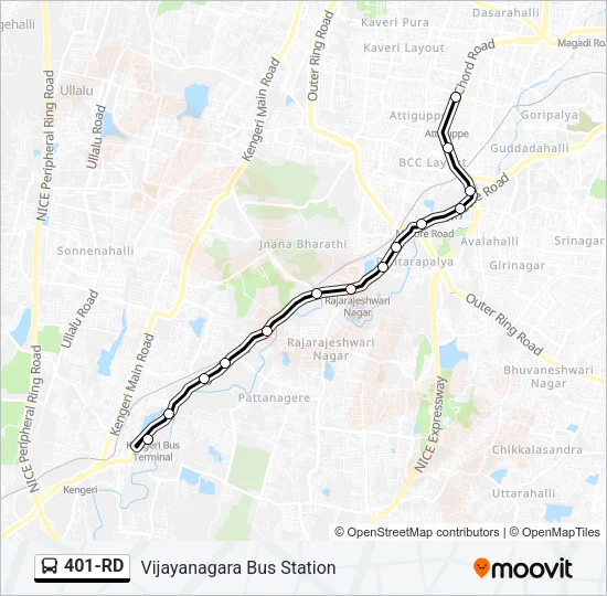 401-RD Bus Line Map