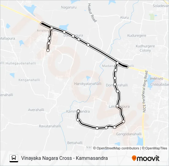 263 VNC-KMS Bus Line Map