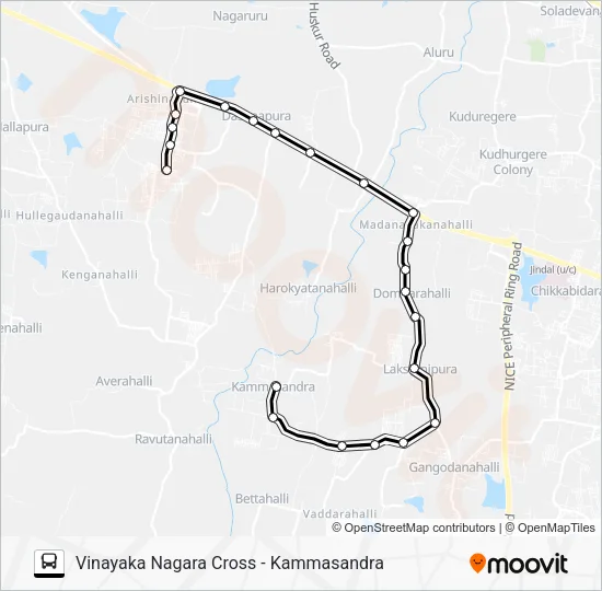 263 VNC-KMS Bus Line Map