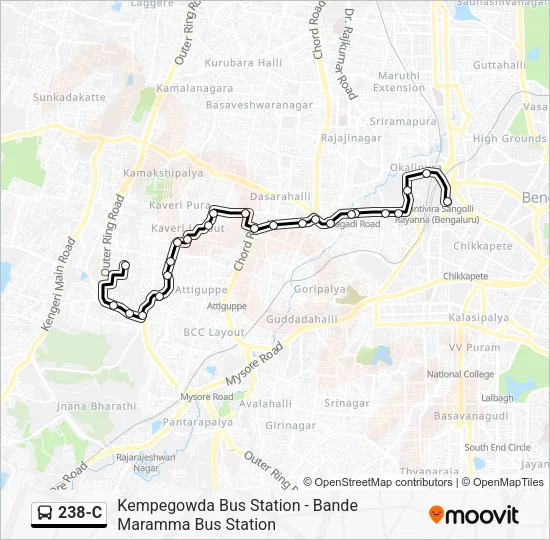 238-C Bus Line Map