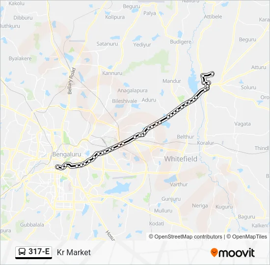 317-E Bus Line Map