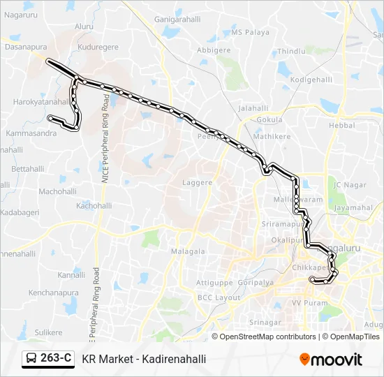 263-C Bus Line Map