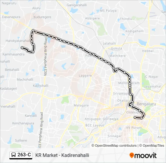 263-C Bus Line Map