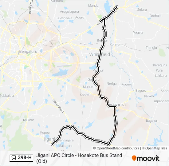 398-H Bus Line Map
