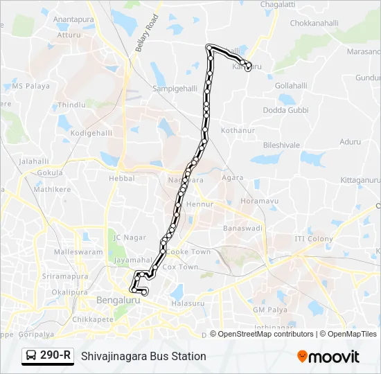 290-R Bus Line Map