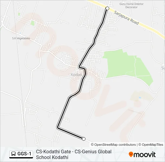 GGS-1 Bus Line Map
