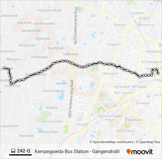 242-Q Bus Line Map
