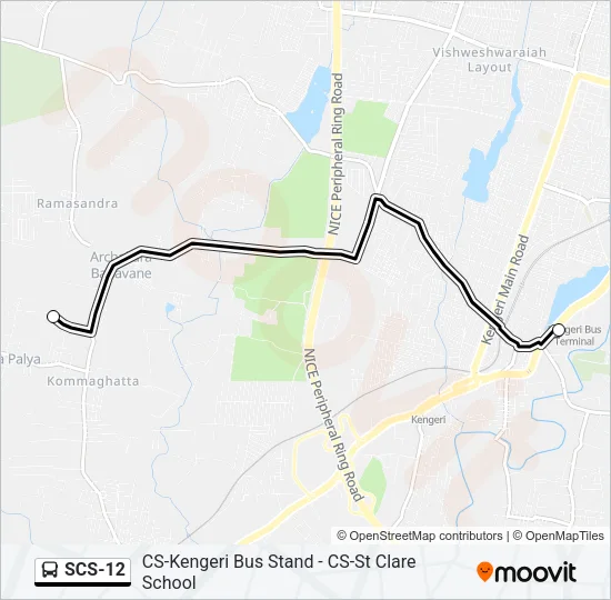 SCS-12 Bus Line Map