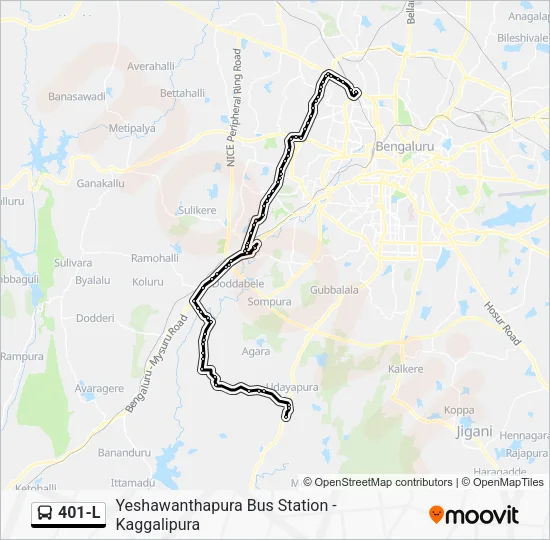 401-L Bus Line Map