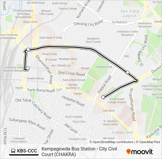 KBS-CCC Bus Line Map