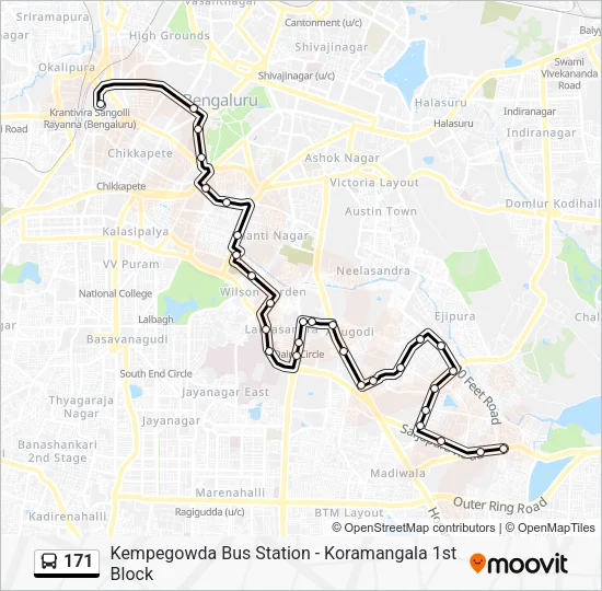 171 Bus Line Map