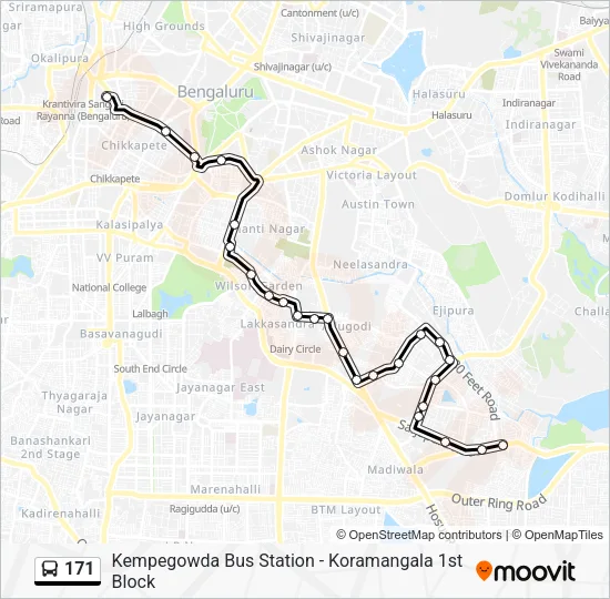 171 Bus Line Map