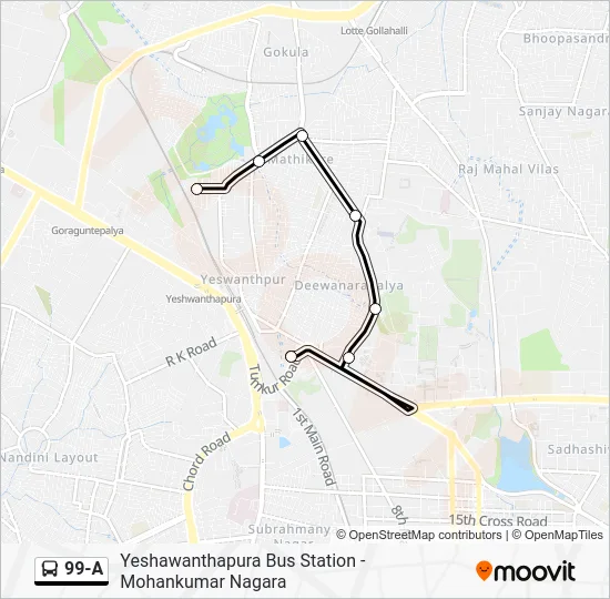 99-A Bus Line Map
