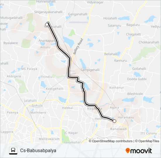 BMSIT-12 Bus Line Map