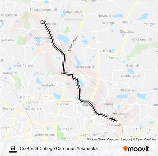 BMSIT-12 Bus Line Map