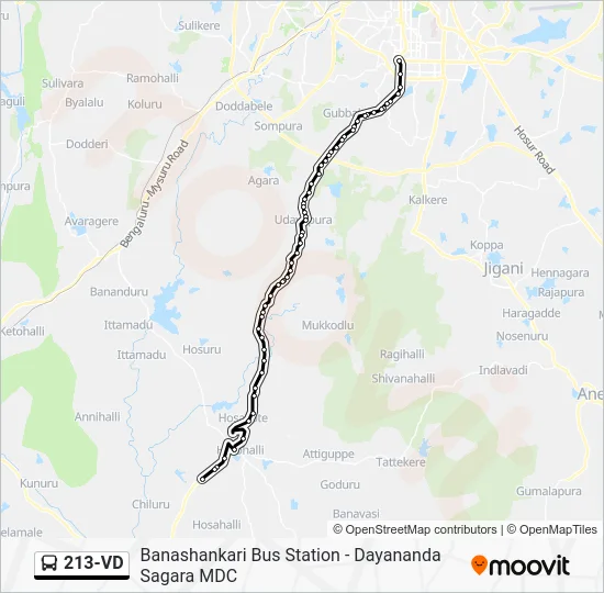 213-VD Bus Line Map