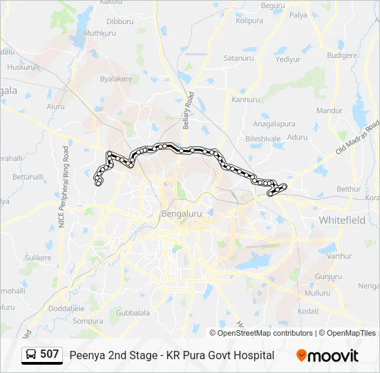 507 Bus Line Map