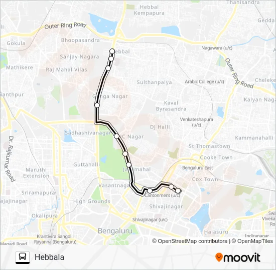 STJHS-HBLB Bus Line Map