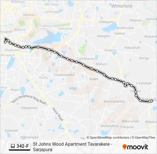 342-F Bus Line Map