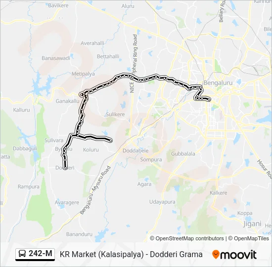 242-M Bus Line Map