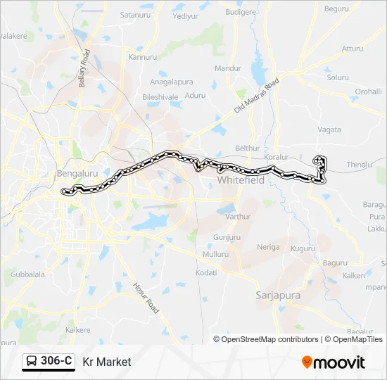 306-C Bus Line Map