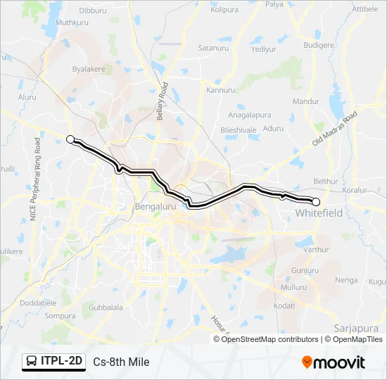 ITPL-2D Bus Line Map