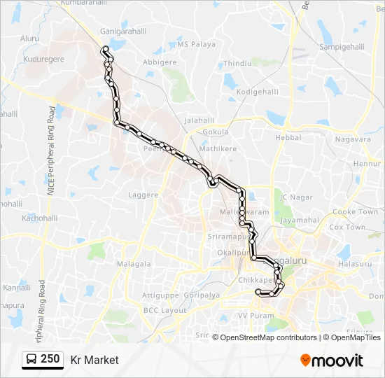 250 Bus Line Map