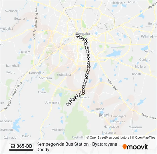 365-DB Bus Line Map