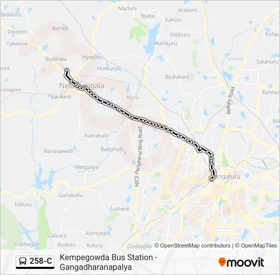 258-C Bus Line Map