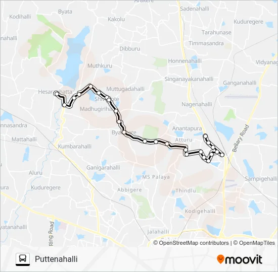 405 PTH-HSG Bus Line Map