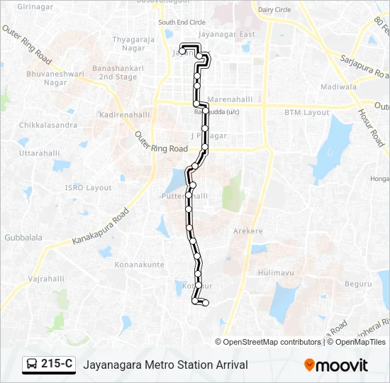 215-C Bus Line Map