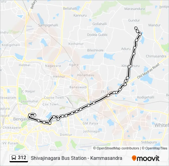 312 Bus Line Map