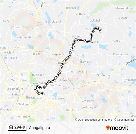 294-D Bus Line Map