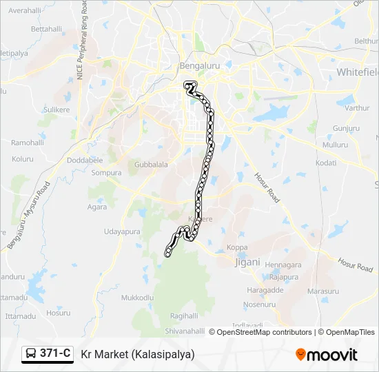 371-C Bus Line Map