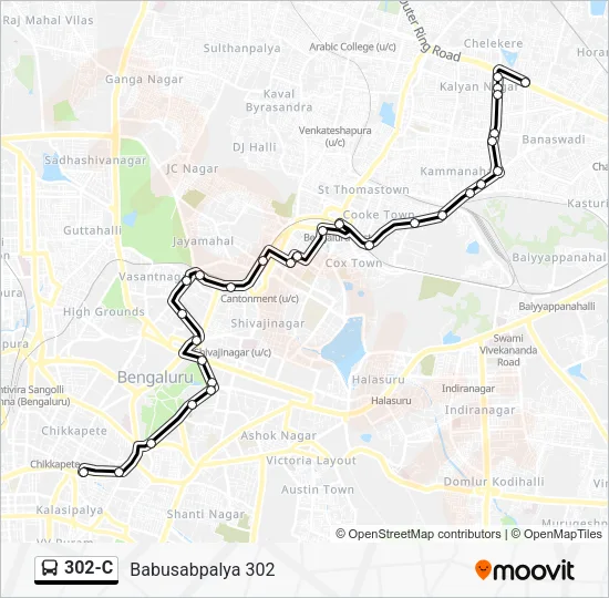 302-C Bus Line Map