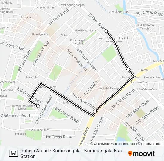 KRM-RHAC Bus Line Map
